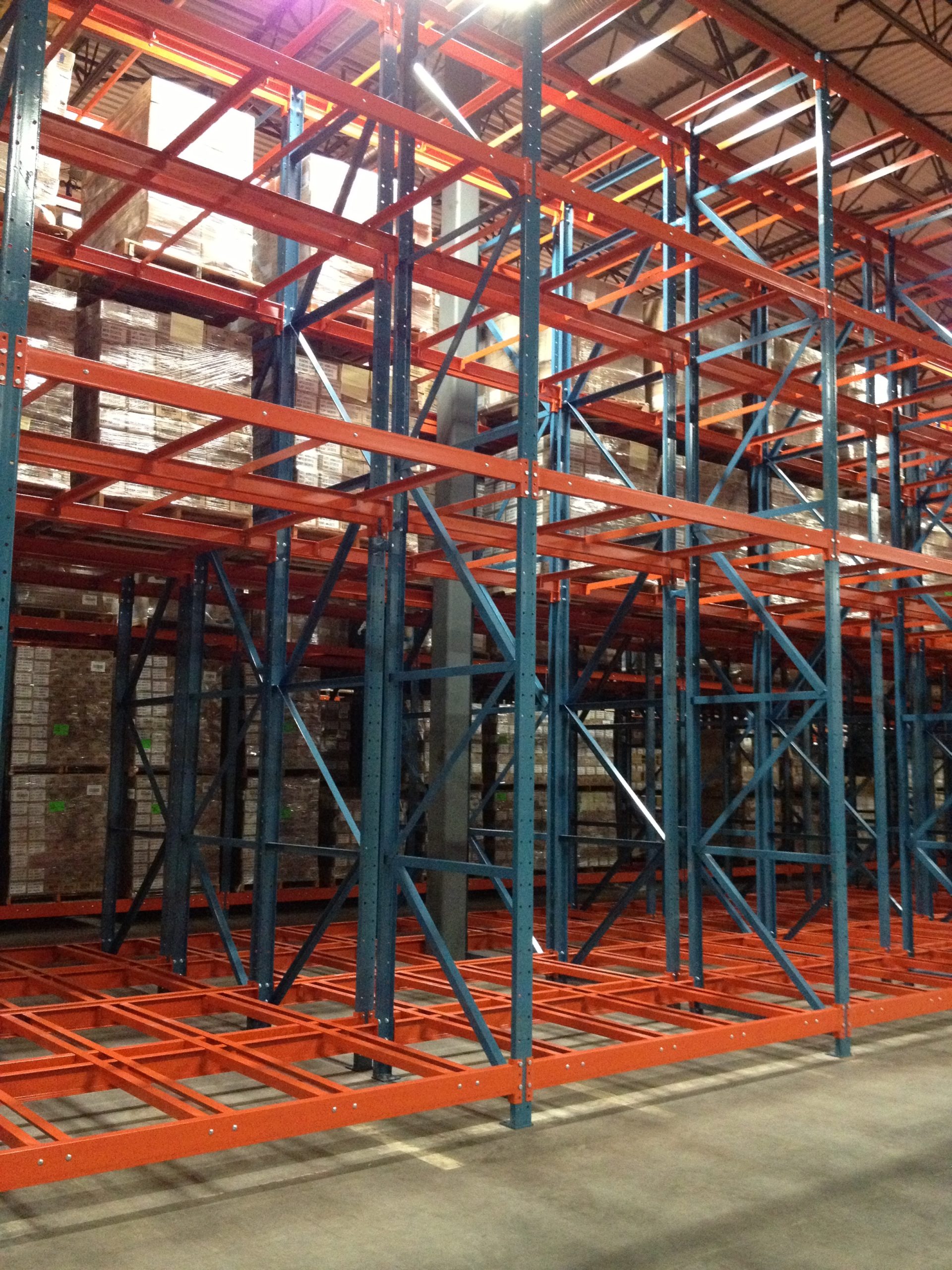Two Deep Push Back Pallet Racking Engineered Products 8479