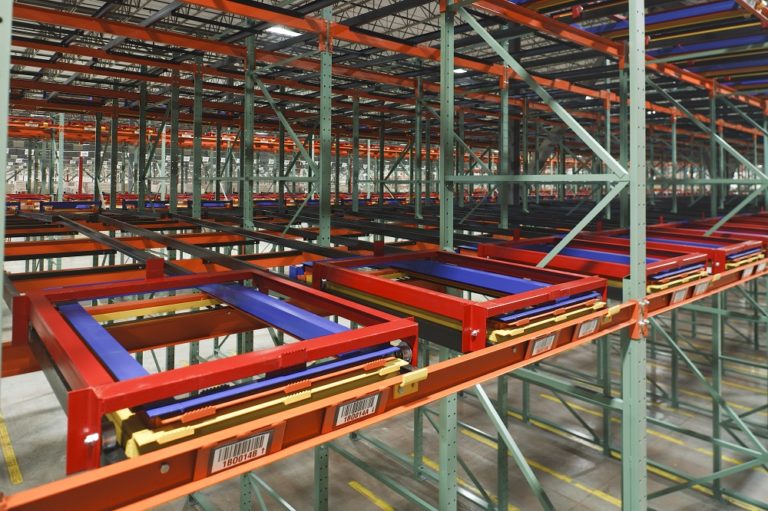 Four Deep Push Back Rack Engineered Products